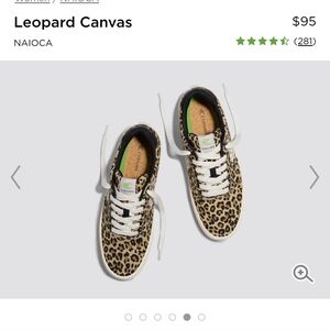Cariuma Leopard print canvas shoes size 10